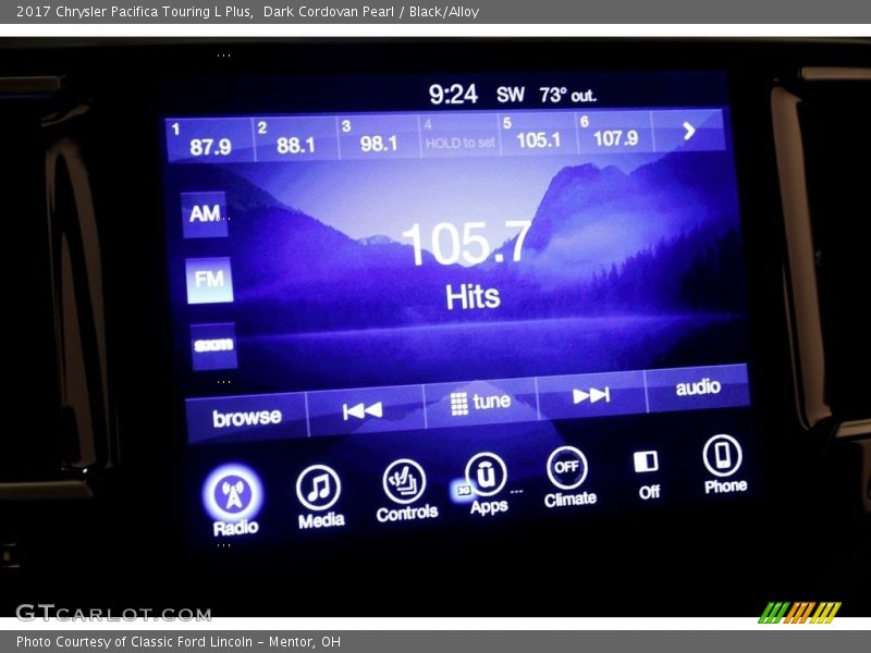 Dark Cordovan Pearl / Black/Alloy 2017 Chrysler Pacifica Touring L Plus