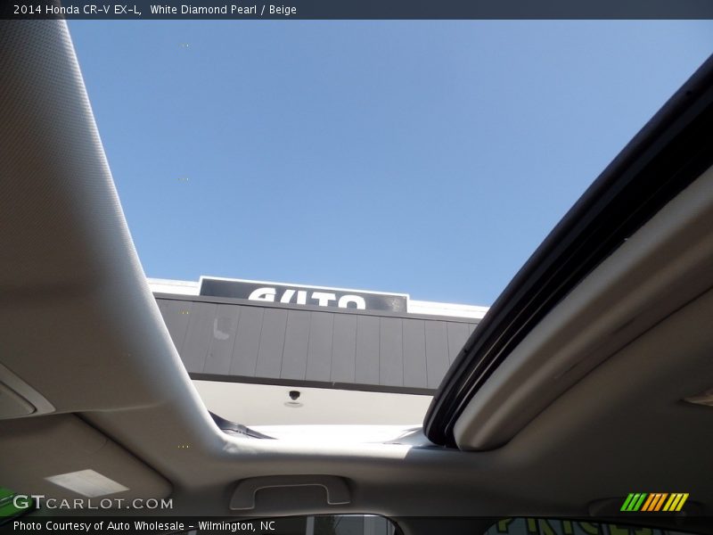White Diamond Pearl / Beige 2014 Honda CR-V EX-L