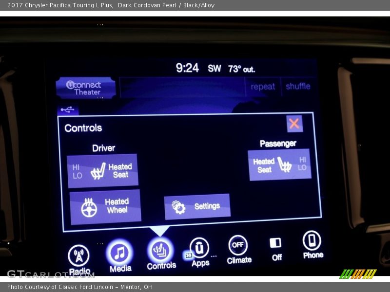 Dark Cordovan Pearl / Black/Alloy 2017 Chrysler Pacifica Touring L Plus