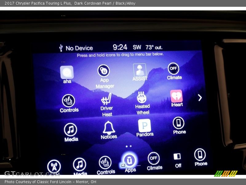 Dark Cordovan Pearl / Black/Alloy 2017 Chrysler Pacifica Touring L Plus