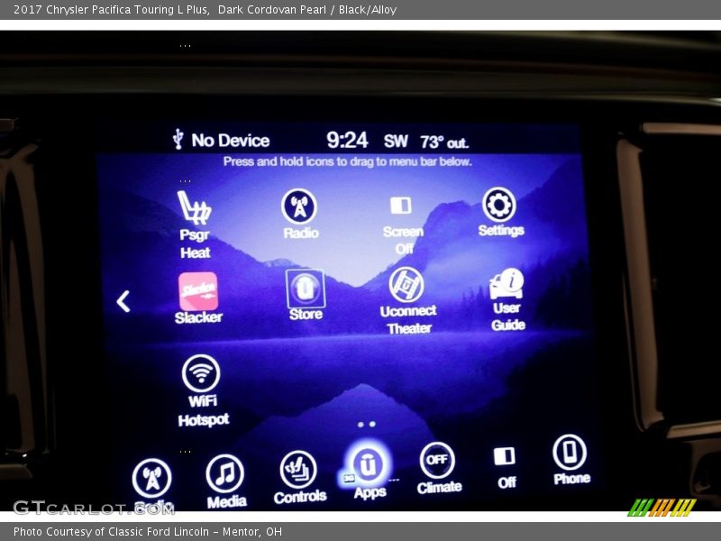 Dark Cordovan Pearl / Black/Alloy 2017 Chrysler Pacifica Touring L Plus