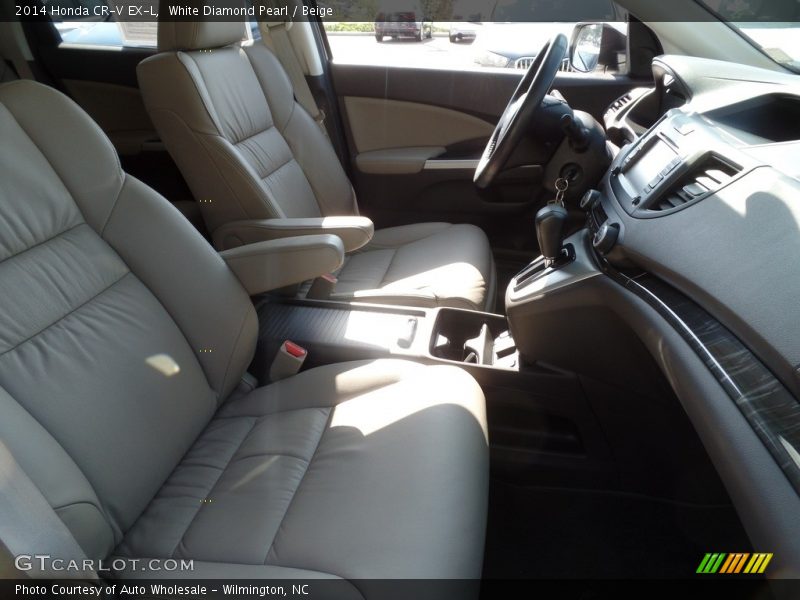 White Diamond Pearl / Beige 2014 Honda CR-V EX-L