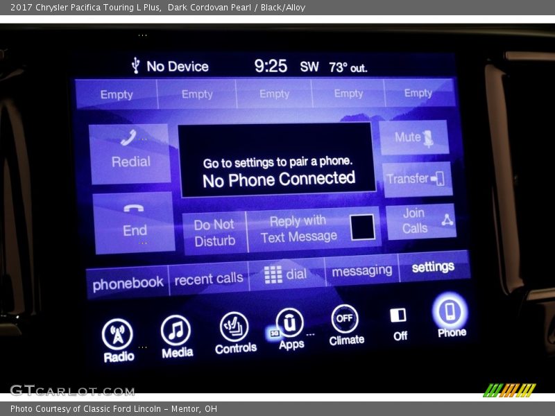 Dark Cordovan Pearl / Black/Alloy 2017 Chrysler Pacifica Touring L Plus