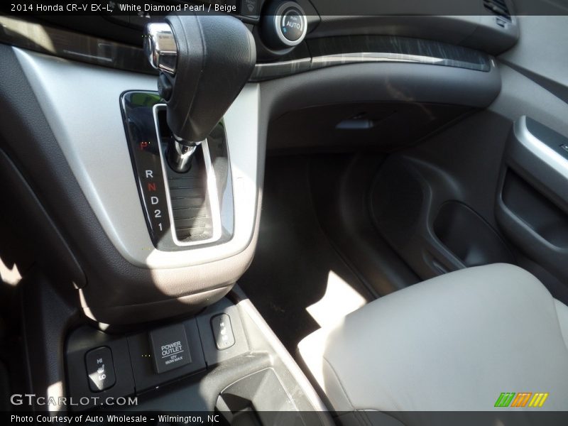 White Diamond Pearl / Beige 2014 Honda CR-V EX-L