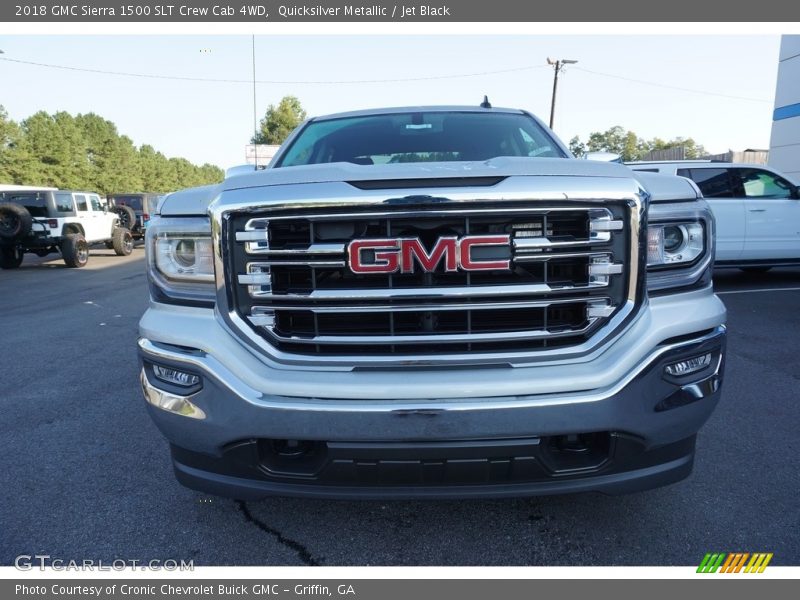 Quicksilver Metallic / Jet Black 2018 GMC Sierra 1500 SLT Crew Cab 4WD