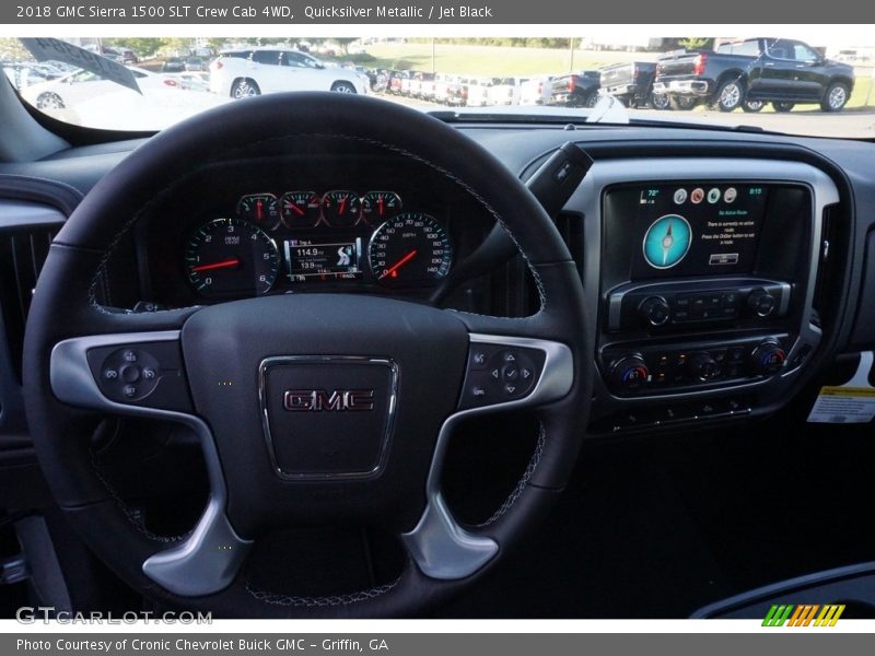 Quicksilver Metallic / Jet Black 2018 GMC Sierra 1500 SLT Crew Cab 4WD