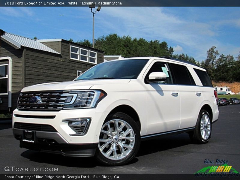 White Platinum / Medium Stone 2018 Ford Expedition Limited 4x4