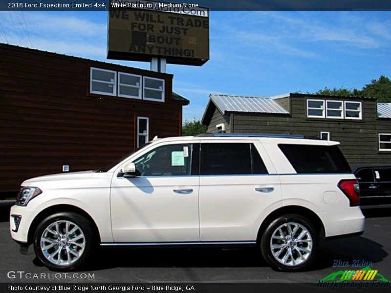 White Platinum / Medium Stone 2018 Ford Expedition Limited 4x4