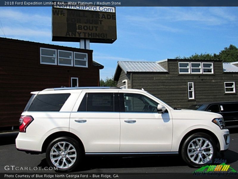 White Platinum / Medium Stone 2018 Ford Expedition Limited 4x4