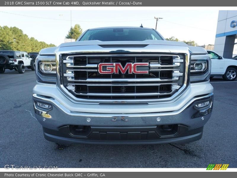 Quicksilver Metallic / Cocoa/­Dune 2018 GMC Sierra 1500 SLT Crew Cab 4WD
