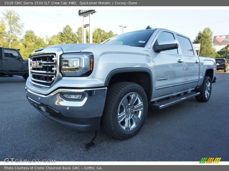 Quicksilver Metallic / Cocoa/­Dune 2018 GMC Sierra 1500 SLT Crew Cab 4WD