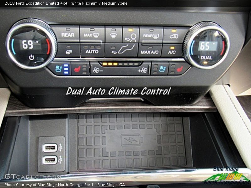 White Platinum / Medium Stone 2018 Ford Expedition Limited 4x4