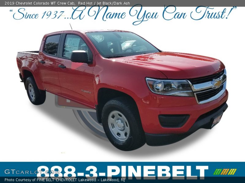 Red Hot / Jet Black/Dark Ash 2019 Chevrolet Colorado WT Crew Cab