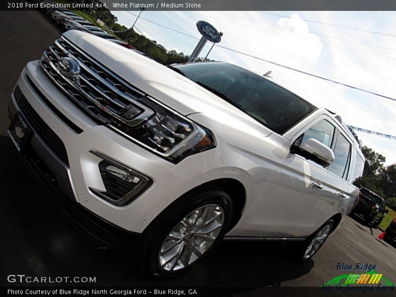 White Platinum / Medium Stone 2018 Ford Expedition Limited 4x4