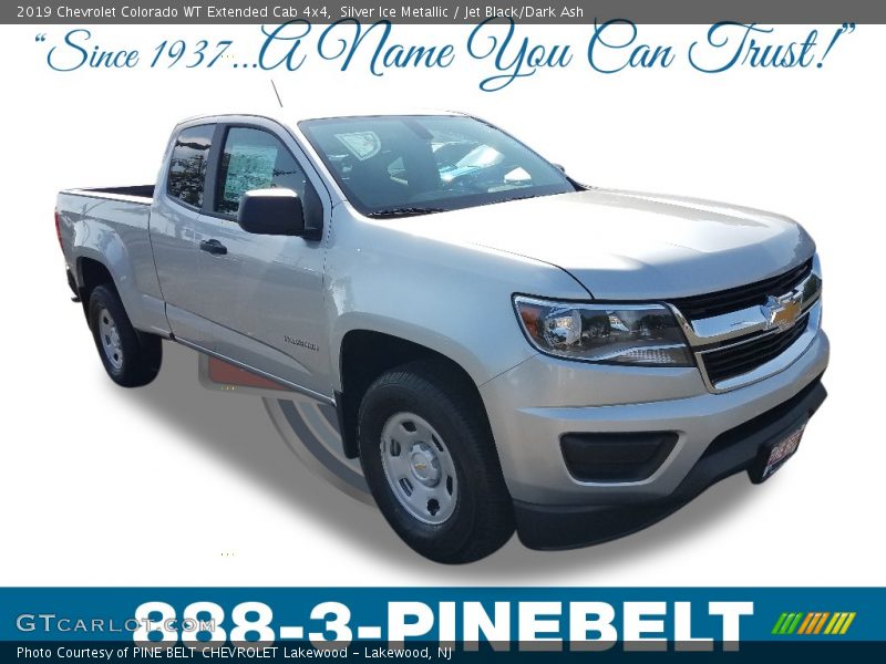 Silver Ice Metallic / Jet Black/Dark Ash 2019 Chevrolet Colorado WT Extended Cab 4x4