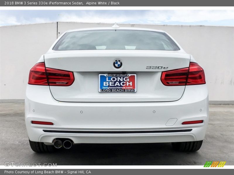 Alpine White / Black 2018 BMW 3 Series 330e iPerformance Sedan