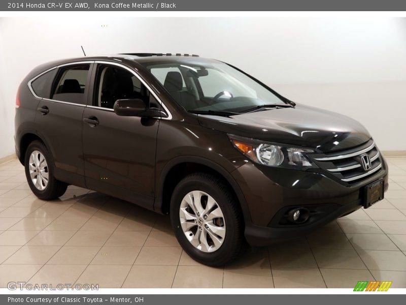 Kona Coffee Metallic / Black 2014 Honda CR-V EX AWD