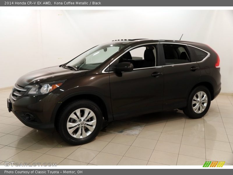 Kona Coffee Metallic / Black 2014 Honda CR-V EX AWD