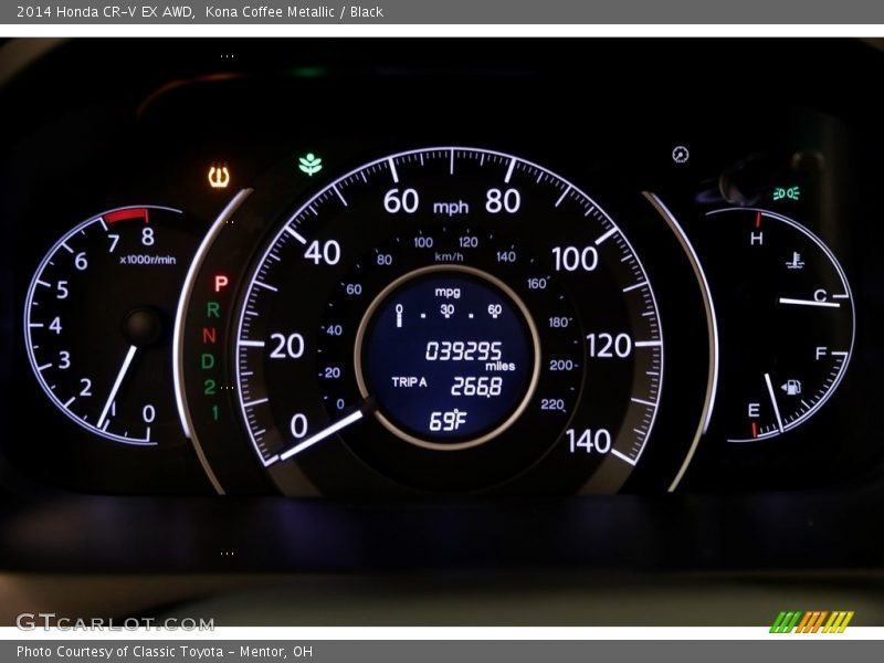 Kona Coffee Metallic / Black 2014 Honda CR-V EX AWD
