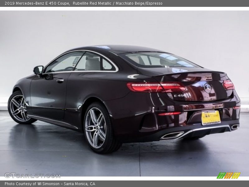 Rubellite Red Metallic / Macchiato Beige/Espresso 2019 Mercedes-Benz E 450 Coupe