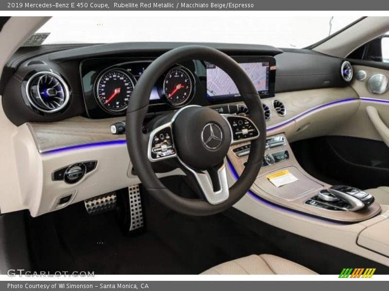 Rubellite Red Metallic / Macchiato Beige/Espresso 2019 Mercedes-Benz E 450 Coupe