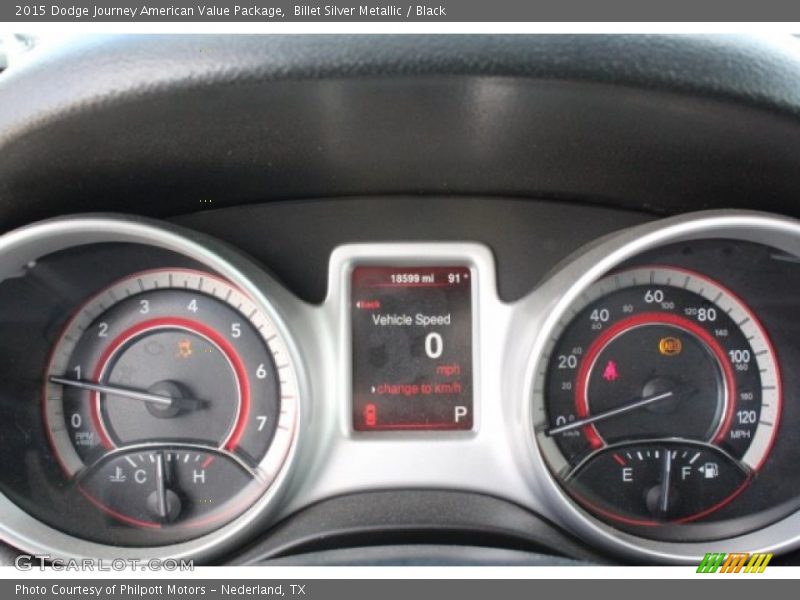 Billet Silver Metallic / Black 2015 Dodge Journey American Value Package
