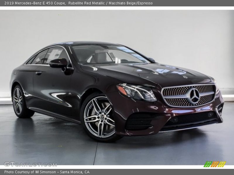 Rubellite Red Metallic / Macchiato Beige/Espresso 2019 Mercedes-Benz E 450 Coupe