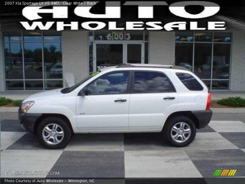 Clear White / Black 2007 Kia Sportage LX V6 4WD