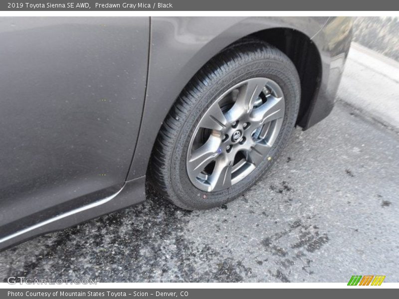 Predawn Gray Mica / Black 2019 Toyota Sienna SE AWD