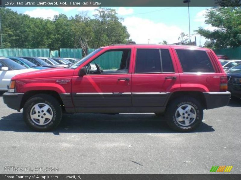 Flame Red / Gray 1995 Jeep Grand Cherokee SE 4x4