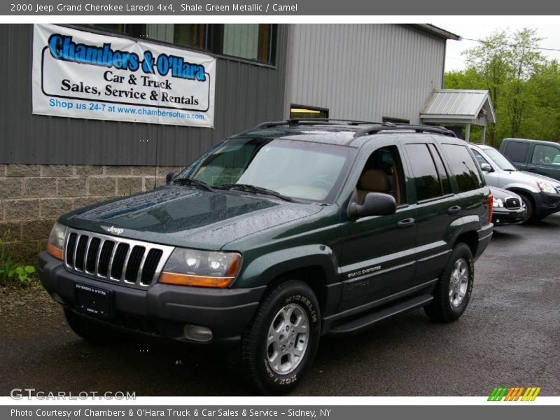 Shale Green Metallic / Camel 2000 Jeep Grand Cherokee Laredo 4x4