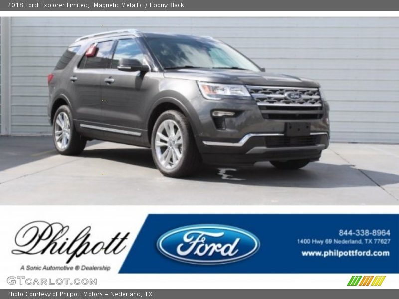 Magnetic Metallic / Ebony Black 2018 Ford Explorer Limited