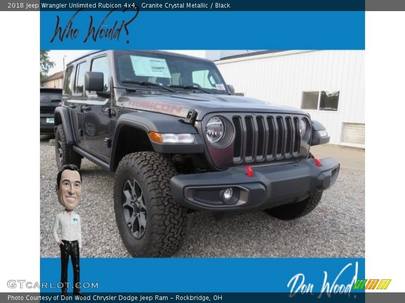 Granite Crystal Metallic / Black 2018 Jeep Wrangler Unlimited Rubicon 4x4