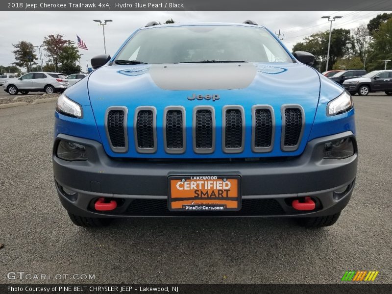 Hydro Blue Pearl / Black 2018 Jeep Cherokee Trailhawk 4x4