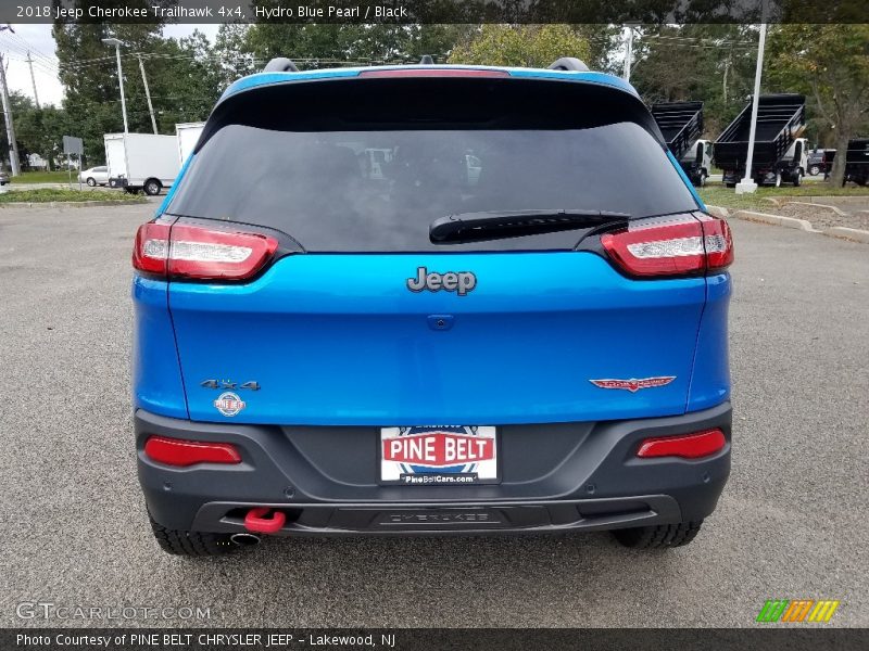 Hydro Blue Pearl / Black 2018 Jeep Cherokee Trailhawk 4x4