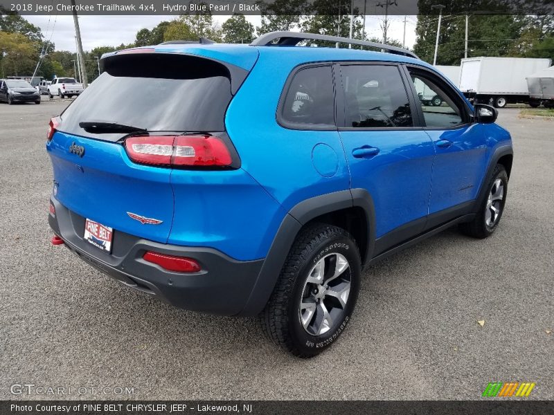 Hydro Blue Pearl / Black 2018 Jeep Cherokee Trailhawk 4x4