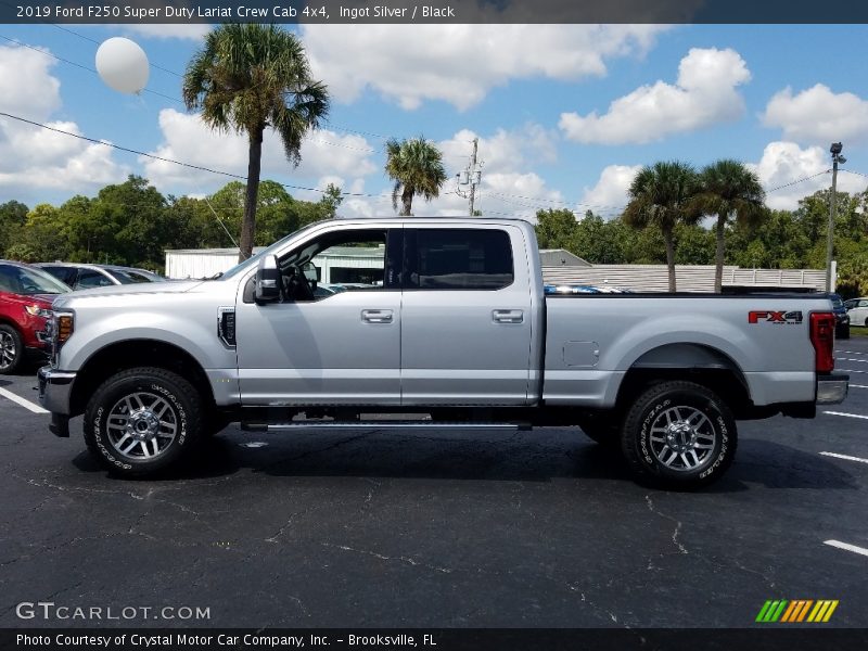 Ingot Silver / Black 2019 Ford F250 Super Duty Lariat Crew Cab 4x4