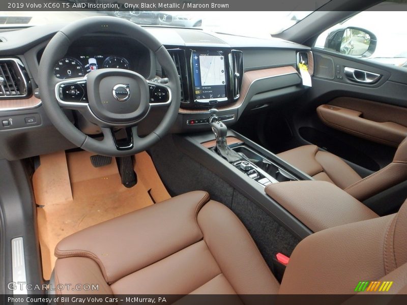  2019 XC60 T5 AWD Inscription Maroon Brown Interior