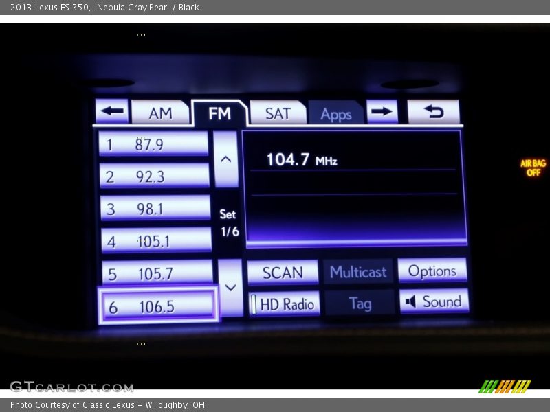 Nebula Gray Pearl / Black 2013 Lexus ES 350