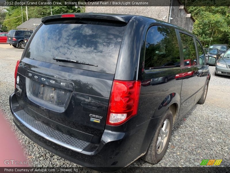 Brilliant Black Crystal Pearl / Black/Light Graystone 2012 Dodge Grand Caravan Crew