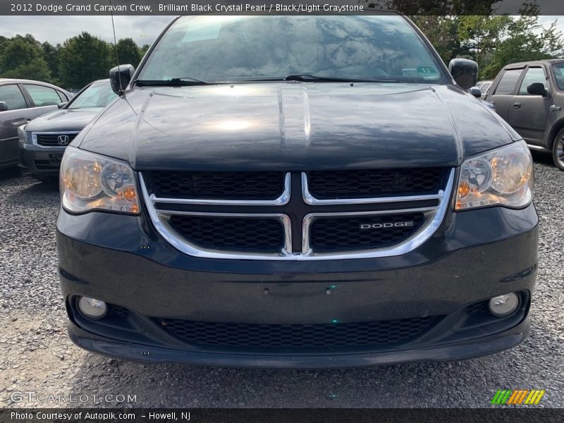 Brilliant Black Crystal Pearl / Black/Light Graystone 2012 Dodge Grand Caravan Crew