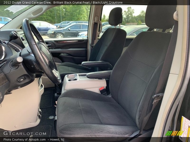 Brilliant Black Crystal Pearl / Black/Light Graystone 2012 Dodge Grand Caravan Crew