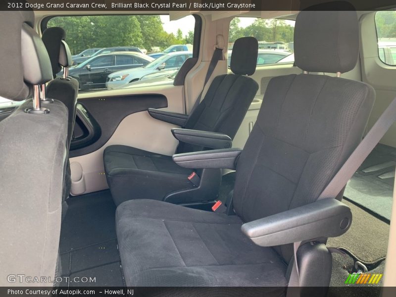 Brilliant Black Crystal Pearl / Black/Light Graystone 2012 Dodge Grand Caravan Crew