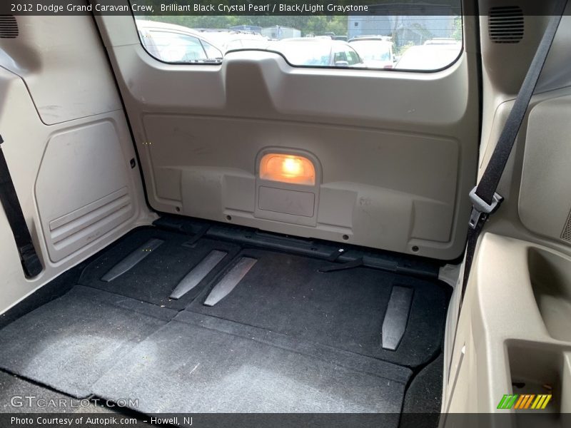 Brilliant Black Crystal Pearl / Black/Light Graystone 2012 Dodge Grand Caravan Crew