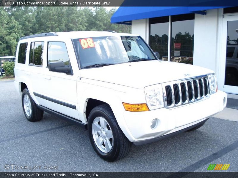 Stone White / Dark Slate Gray 2008 Jeep Commander Sport