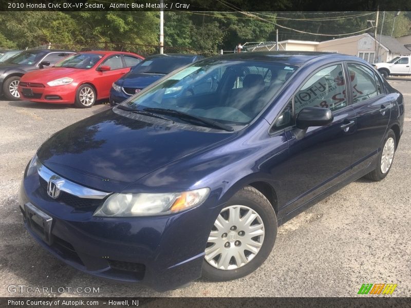 Atomic Blue Metallic / Gray 2010 Honda Civic DX-VP Sedan