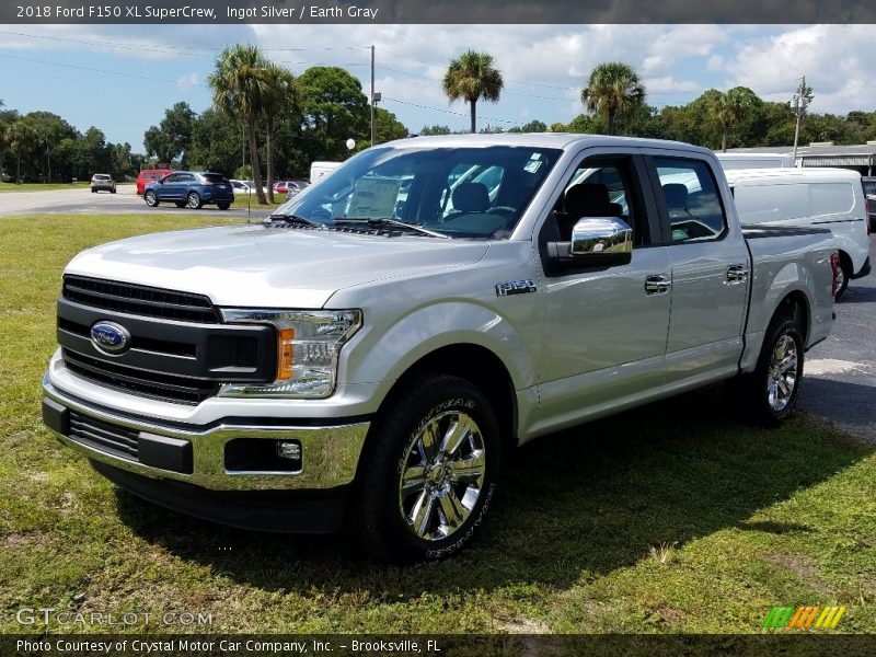Ingot Silver / Earth Gray 2018 Ford F150 XL SuperCrew