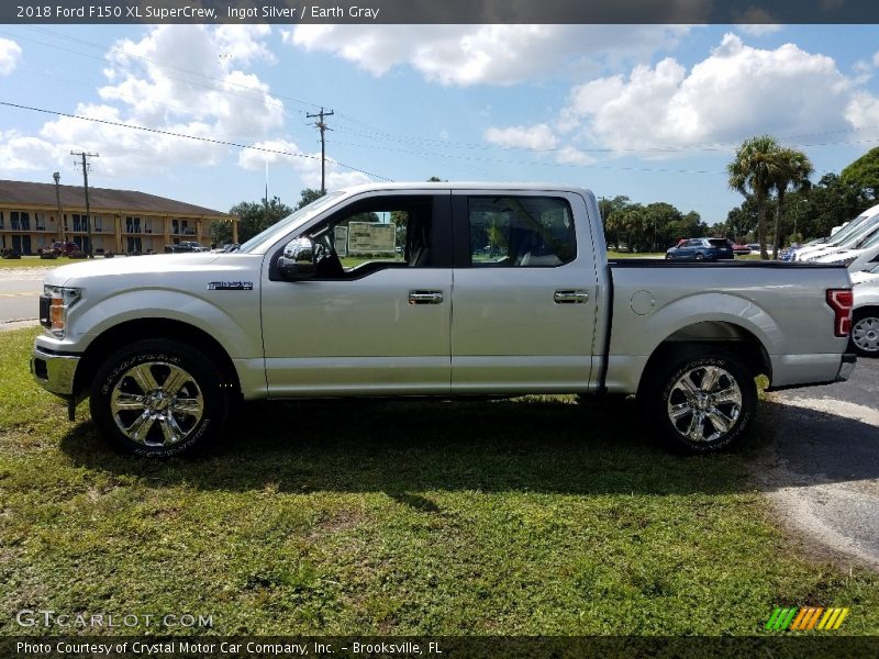 Ingot Silver / Earth Gray 2018 Ford F150 XL SuperCrew