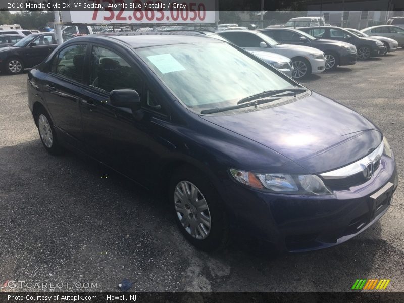 Atomic Blue Metallic / Gray 2010 Honda Civic DX-VP Sedan