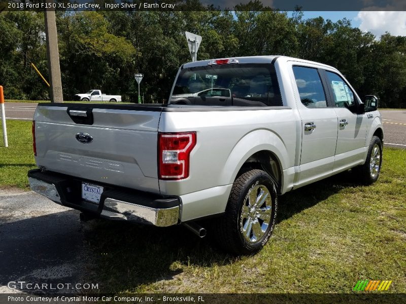 Ingot Silver / Earth Gray 2018 Ford F150 XL SuperCrew